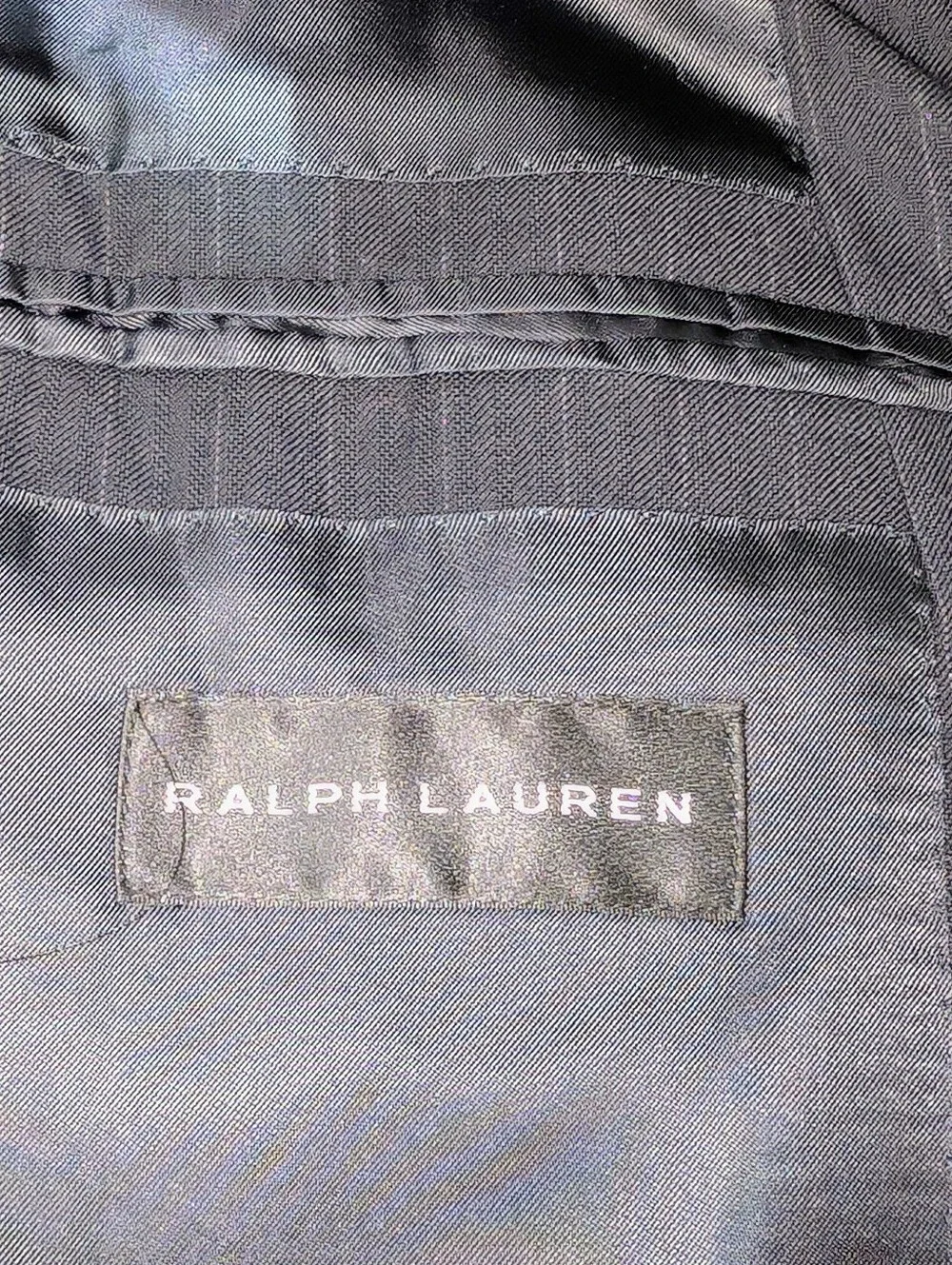 Ralph Lauren Classic Navy Pinstripe Wool Blazer Made in Italy Men's Size 38 R